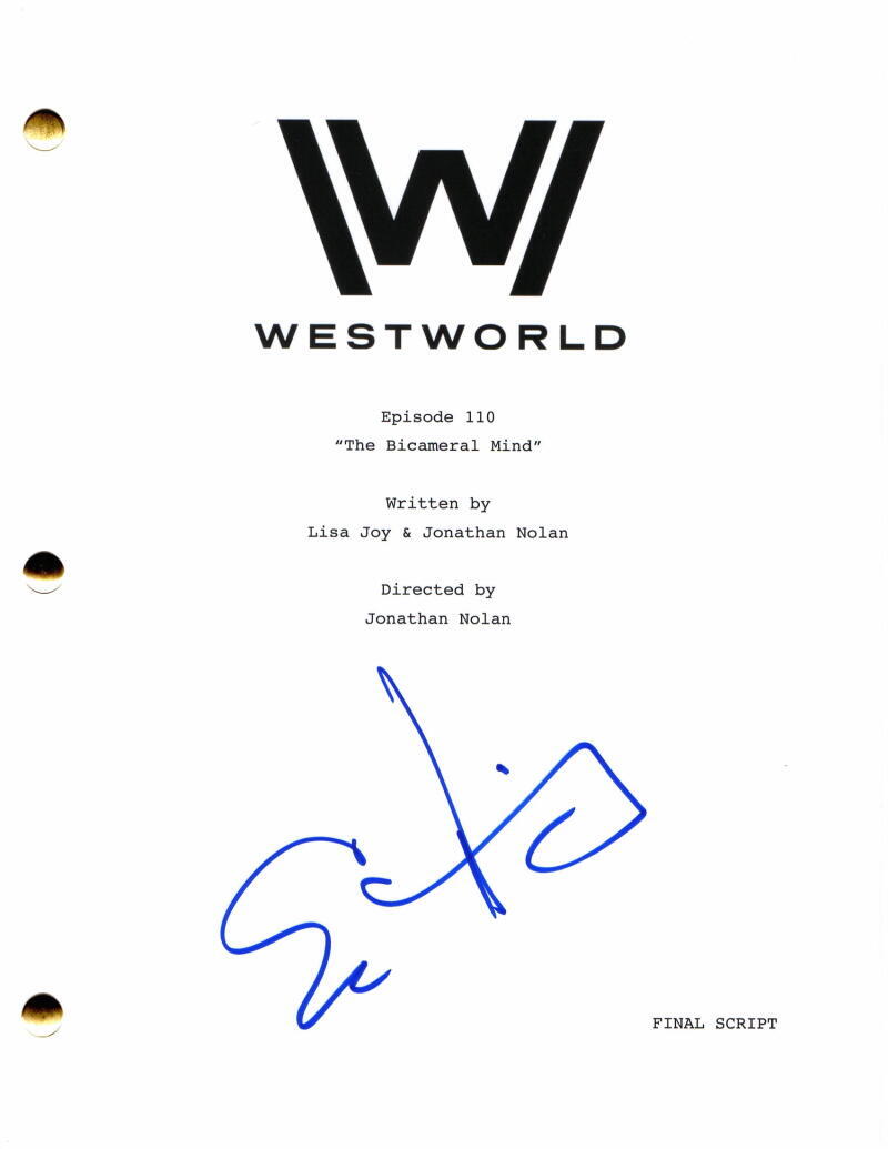 ED HARRIS SIGNED AUTOGRAPH WESTWORLD FULL PILOT SCRIPT - W/ EVAN RACHEL WOOD