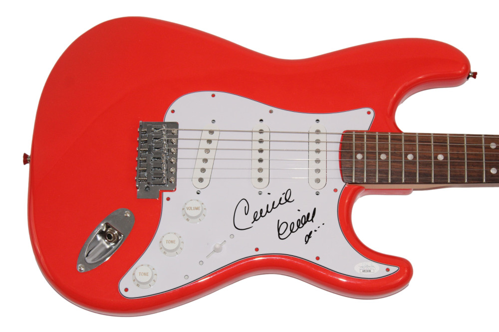 CELINE DION SIGNED AUTOGRAPH FENDER ELECTRIC GUITAR RARE FULL SIGNATURE! JSA COA