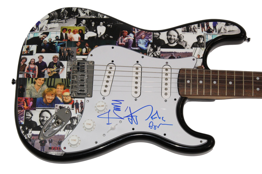 TREY ANASTASIO MIKE PAGE SIGNED AUTOGRAPH CUSTOM 1/1 FENDER GUITAR PHISH W/ JSA
