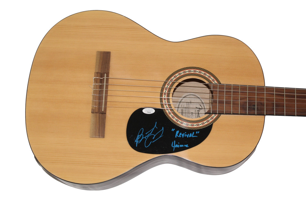 JAIMOE, BUTCH TRUCKS SIGNED AUTOGRAPH FENDER ACOUSTIC GUITAR ALLMAN BROTHERS JSA