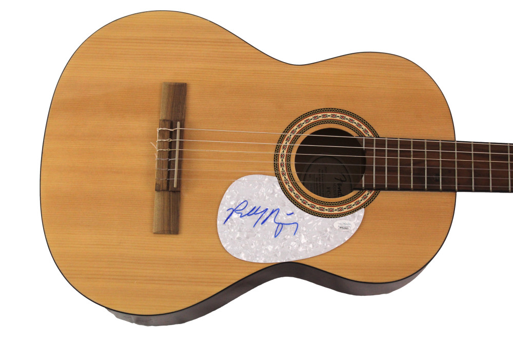 ROBBY KRIEGER SIGNED AUTOGRAPH FULL SIZE FENDER ACOUSTIC GUITAR - THE DOORS JSA