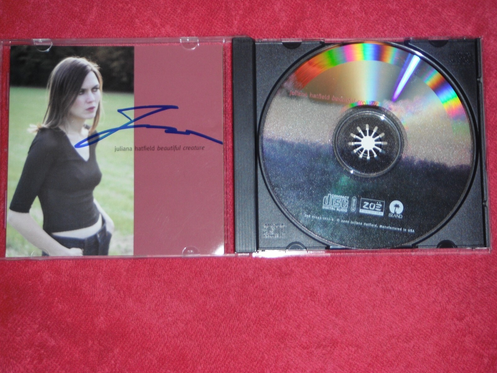 JULIANA HATFIELD SIGNED BEAUTIFUL CREATURE CD COVER