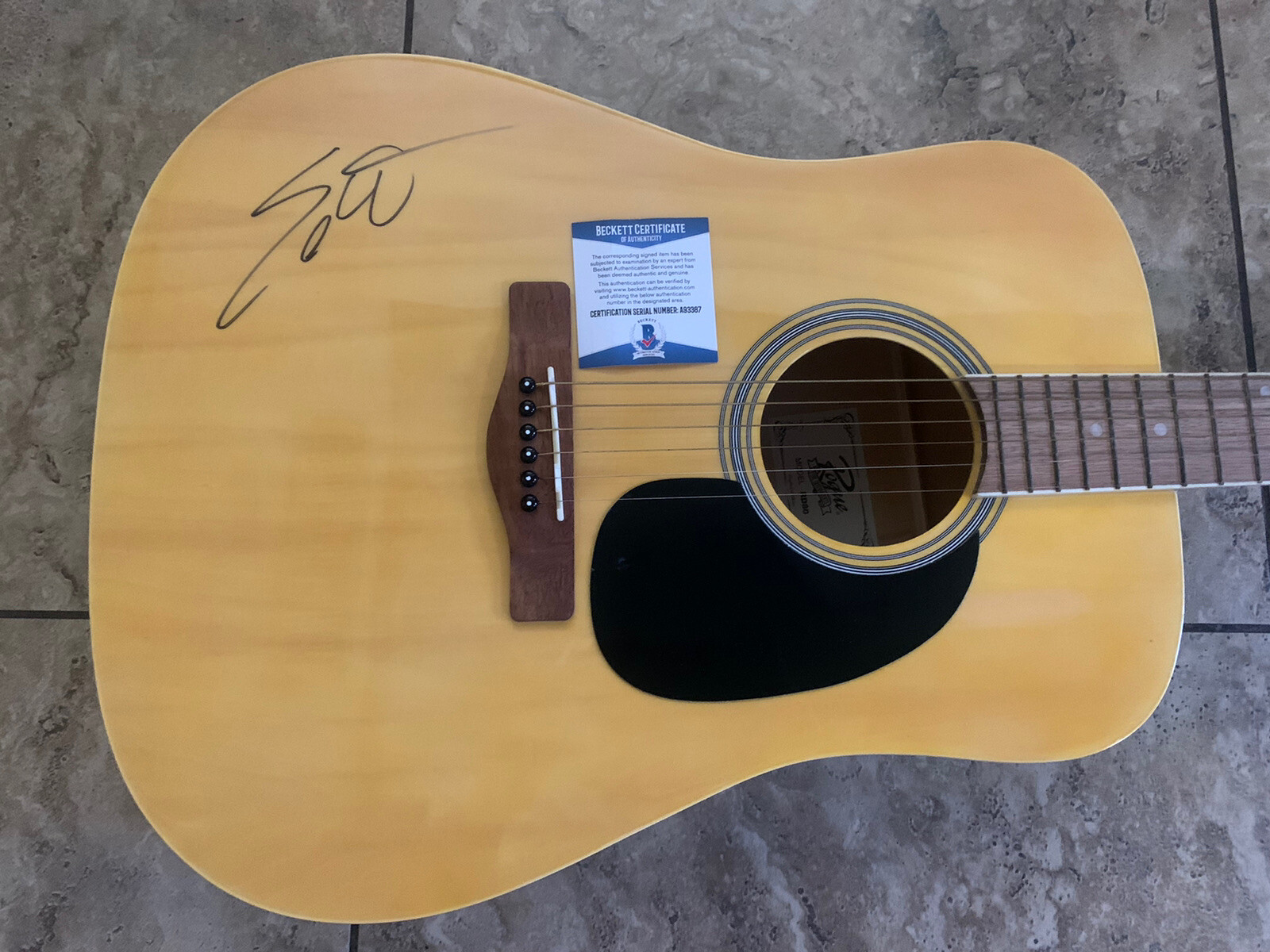Eric Church Sexy Body Signed Autographed Acoustic Guitar BAS Certified