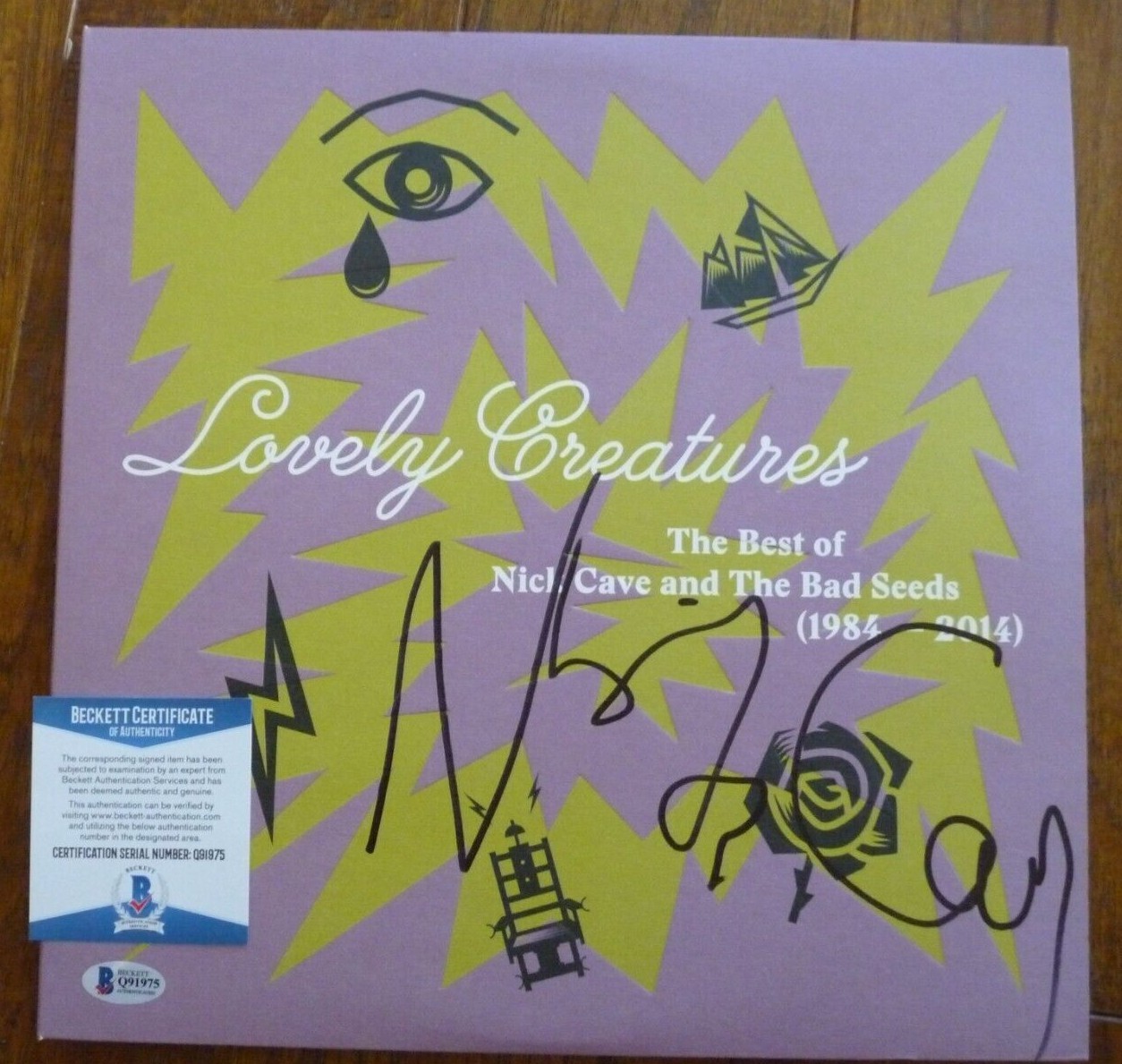 Nick Cave The Best Of Signed Autographed Vinyl LP Record Beckett Certified