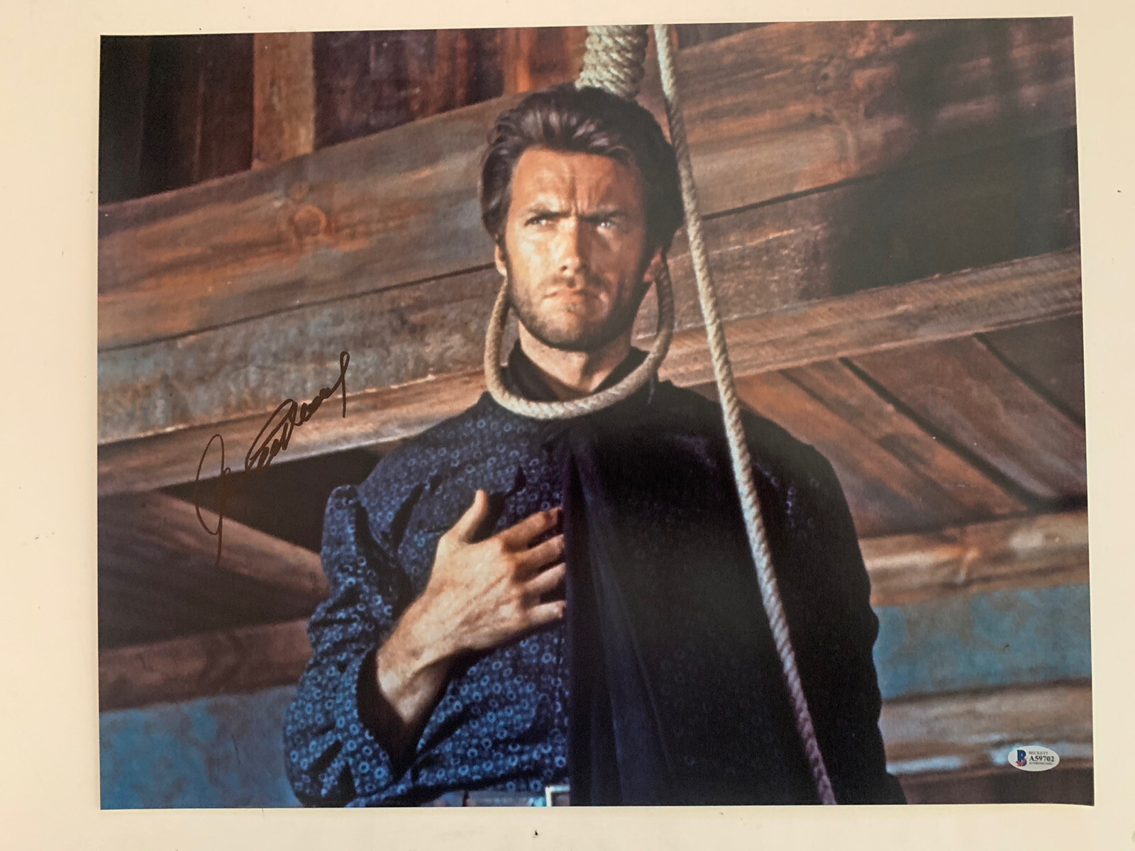 Clint Eastwood Signed Autographed 16x20 Western Movie Photo Beckett Certified #3