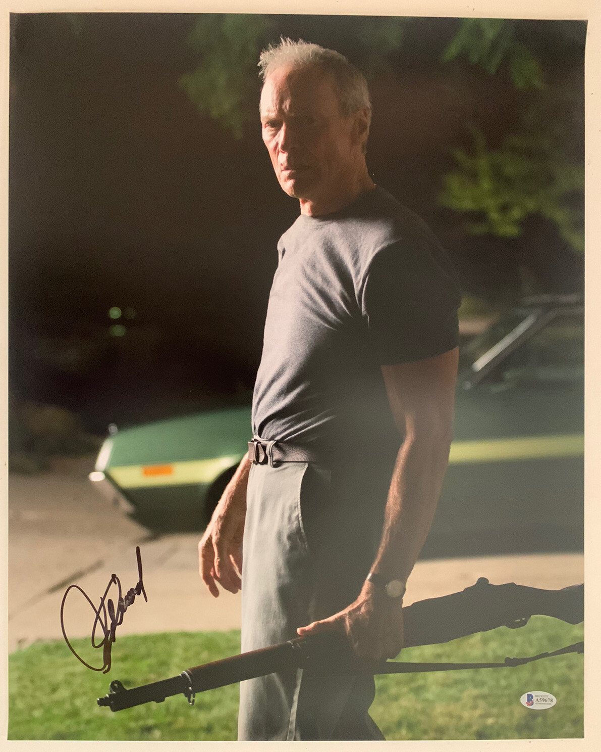CLINT EASTWOOD SIGNED AUTOGRAPHED 16×20 GRAND TORINO MOVIE PHOTO BAS CERTIFIED 1 COLLECTIBLE MEMORABILIA