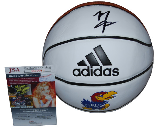 MARIO CHALMERS signed (KANSAS JAYHAWKS) Mini 7
