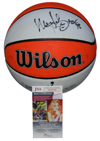 NANCY LIEBERMAN signed (DALLAS DIAMONDS) WNBA Rubber basketball JSA COA SS59799