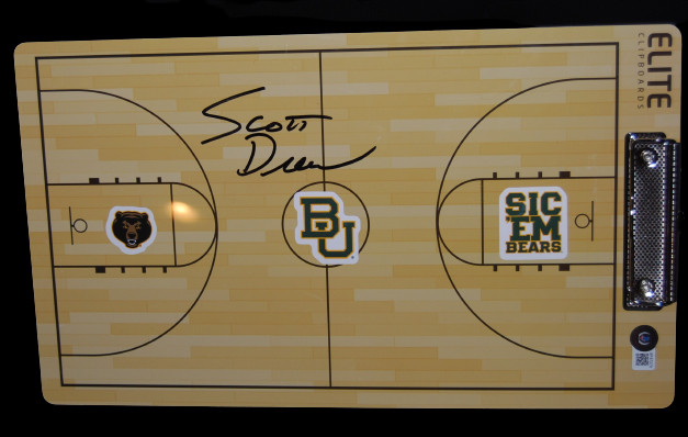 SCOTT DREW signed (BAYLOR BEARS) Elite Coaches clipboard BECKETT BAS BF89279