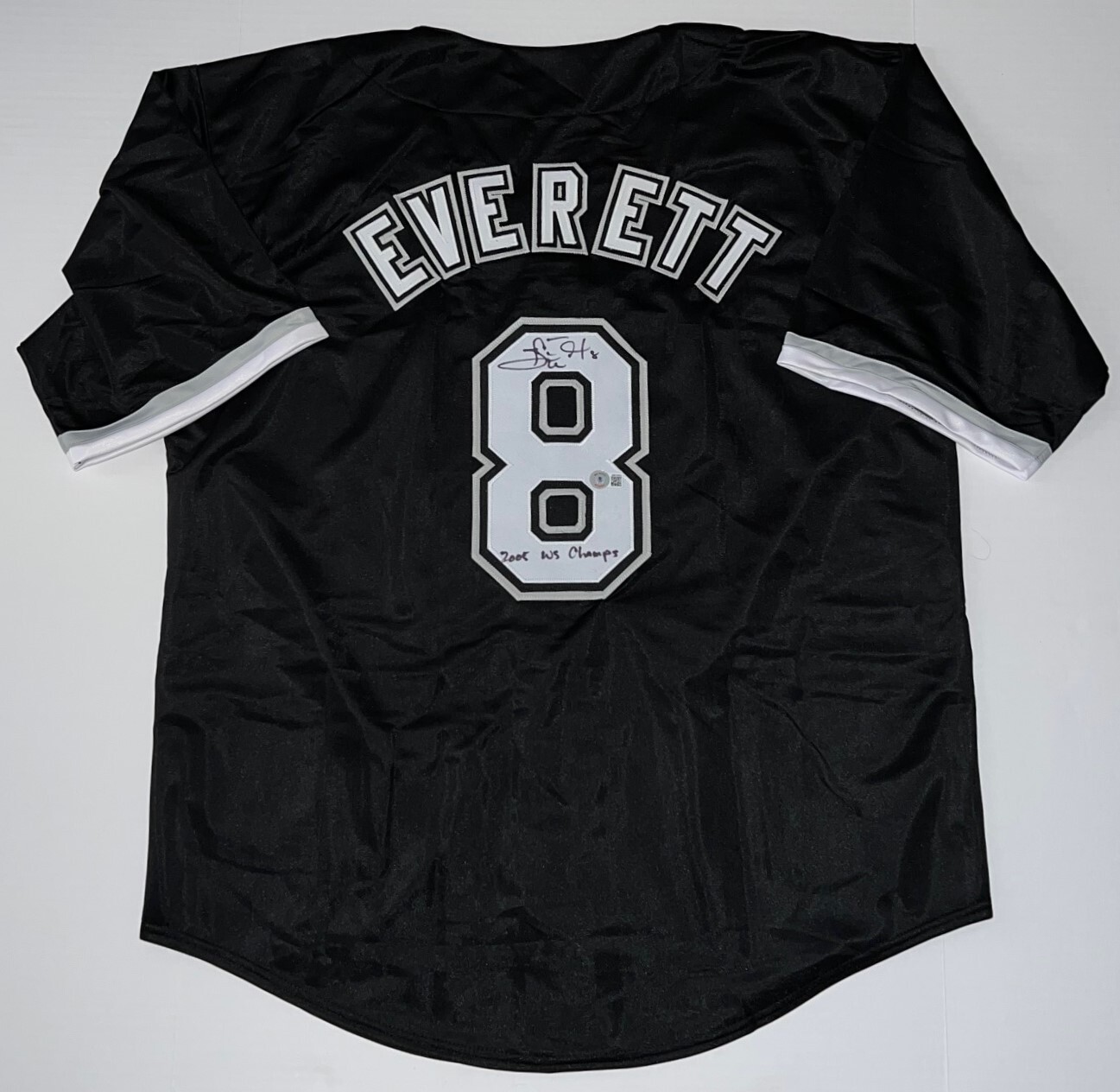 Carl Everett Chicago White Sox signed jersey W/ Inscription Beckett Witnessed
