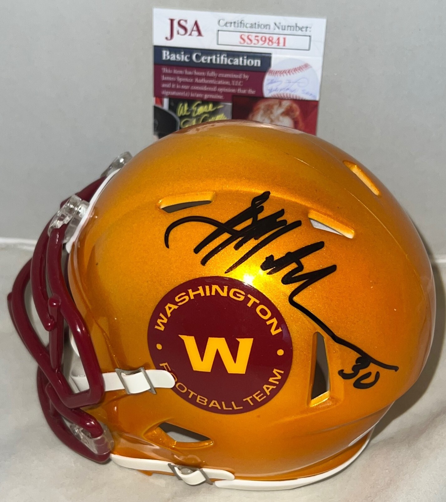 Brian Mitchell Washington Redskins signed Flash mini helmet autographed JSA