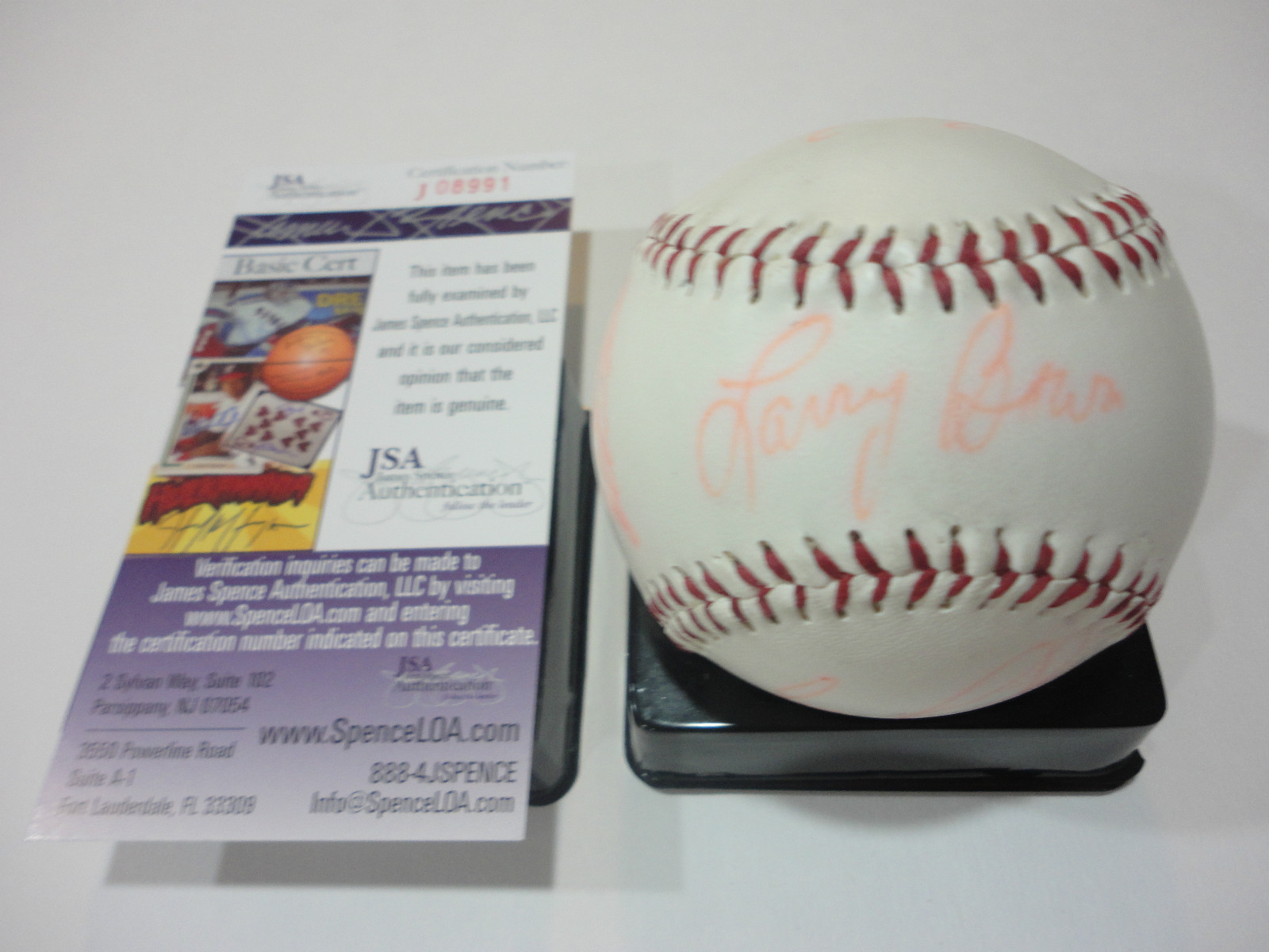 CHRIS SHORT DEL ENNIS ++++ PHILLIES AUTOGRAPHED SIGNED BASEBALL JSA COA #J08991