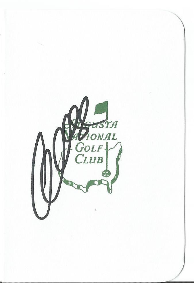RETIEF GOOSEN PGA SIGNED AUTOGRAPHED MASTERS SCORECARD W/COA