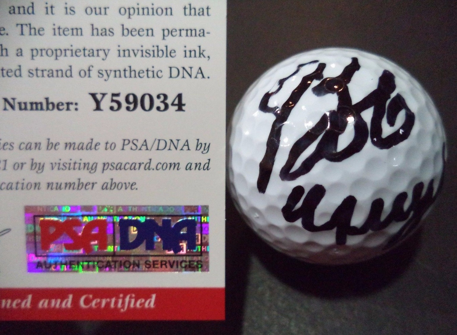 BOB MURPHY 21 TOUR CHAMPIONS AUTOGRAPHED SIGNED TOP FLITE GOLF BALL PSA/DNA COA
