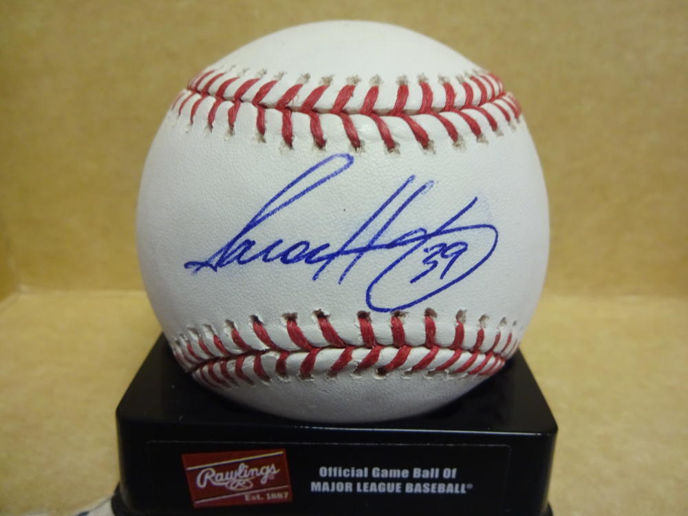 AARON HARANG REDS/DODGERS/METS/A'S SIGNED M.L. BASEBALL W/COA