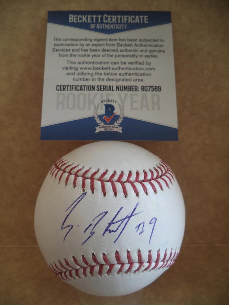 RAFAEL BATISTA WASH NATIONALS ROOKIE YEAR SIGNED AUTO ML BASEBALL BECKETT R07569