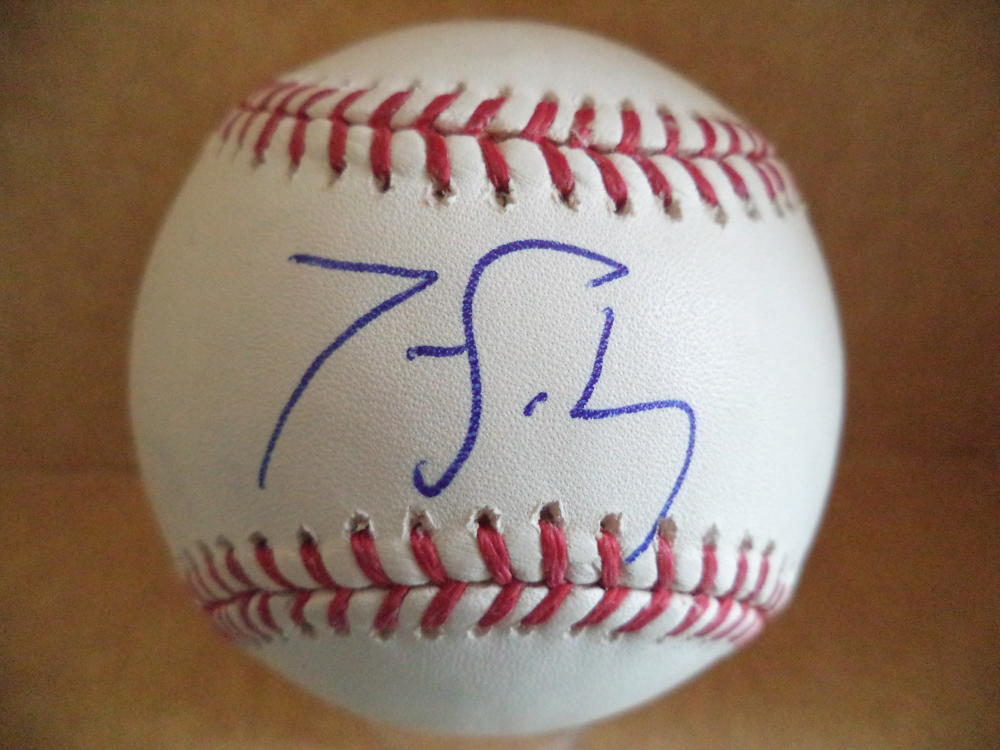 TANNER SCHEPPERS TEXAS RANGERS SIGNED AUTOGRAPHED M.L. BASEBALL W/COA