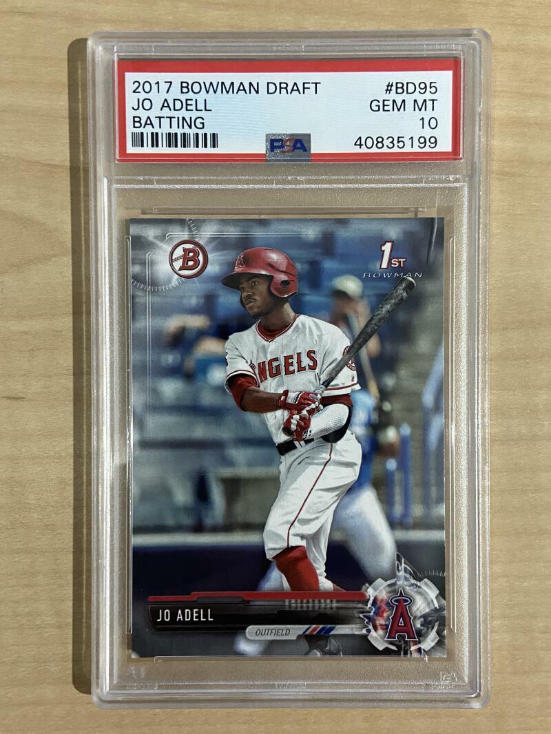 2017 BOWMAN DRAFT JO ADELL BATTING ANGELS 1ST BOWMAN PSA 10
