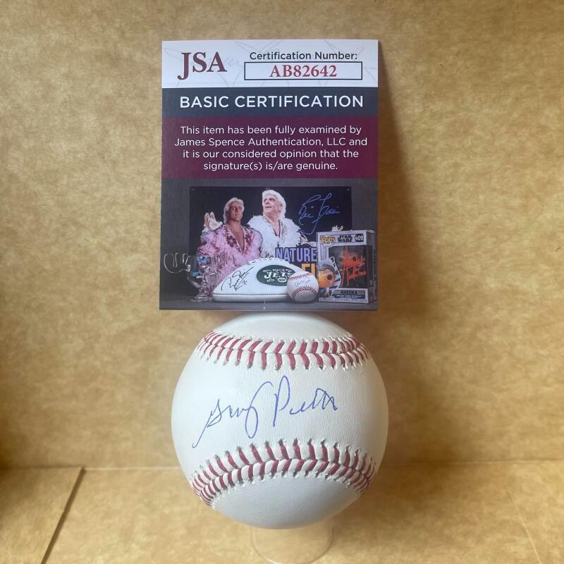 GARY PETTIS ANGELS/TIGERS SIGNED AUTOGRAPHED M.L. BASEBALL JSA AB82642