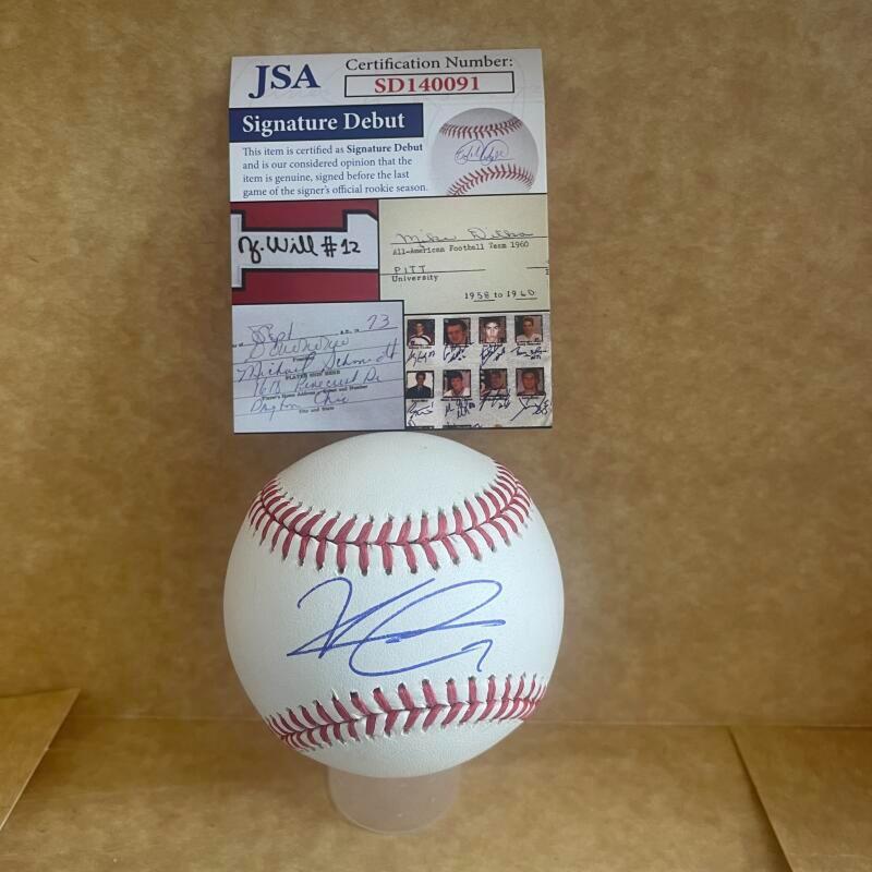 KEONI CAVACO MINNESOTA TWINS SIGN DEBUT SIGNED AUTO M.L. BASEBALL JSA SD140091