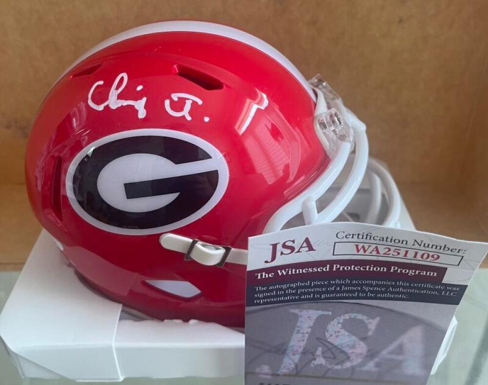 CHANNING TINDALL GEORGIA SIGNED AUTOGRAPHED MINI HELMET JSA WA251109 COLLECTIBLE MEMORABILIA
