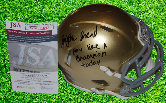 JAYLEN SNEED signed (NOTRE DAME FIGHTING IRISH) SPEED PLACT mini helmet JSA