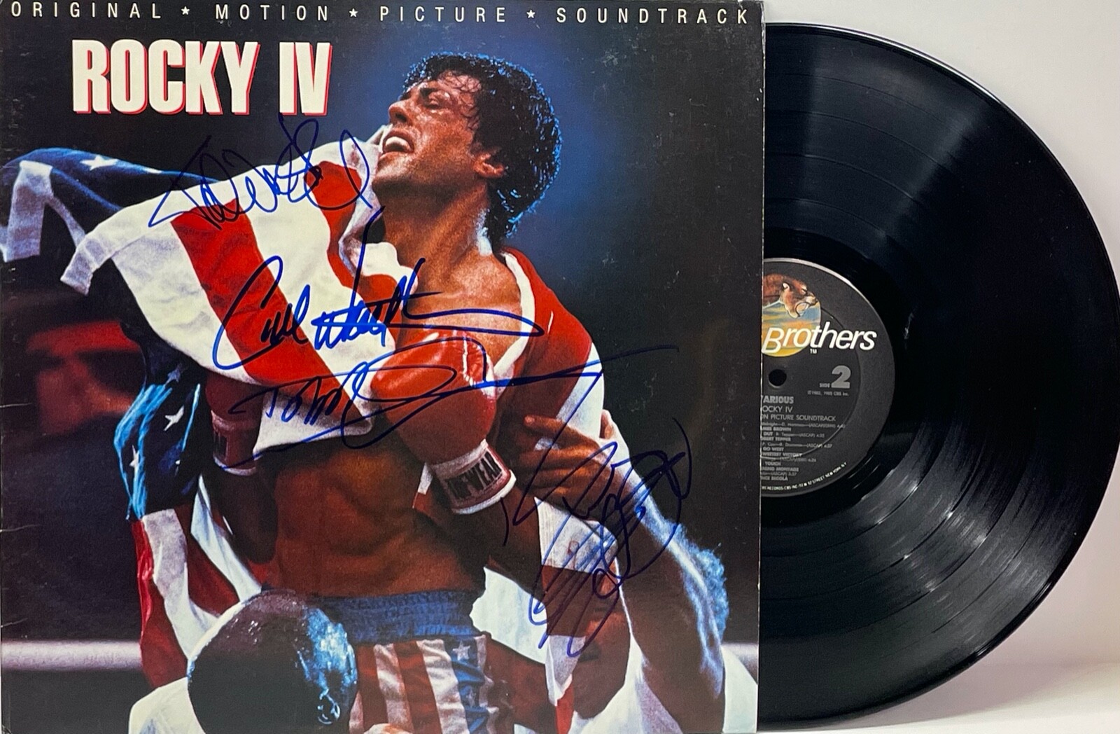 S STALLONE C WEATHERS T SHIRE LUNDGEN Signed Autograph ROCKY IV Album JSA BAS