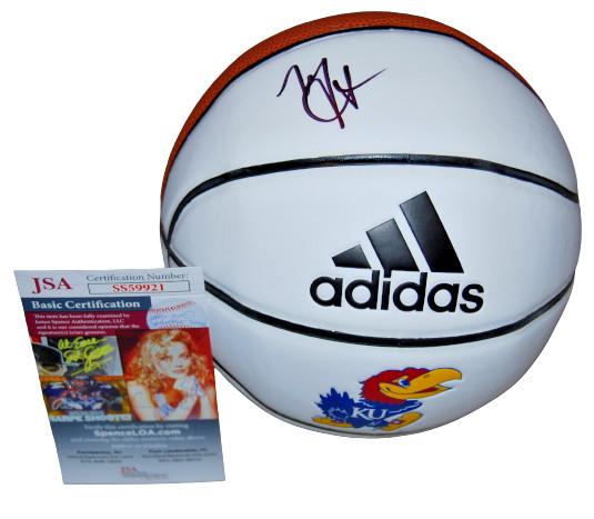 MARIO CHALMERS signed (KANSAS JAYHAWKS) Mini 7