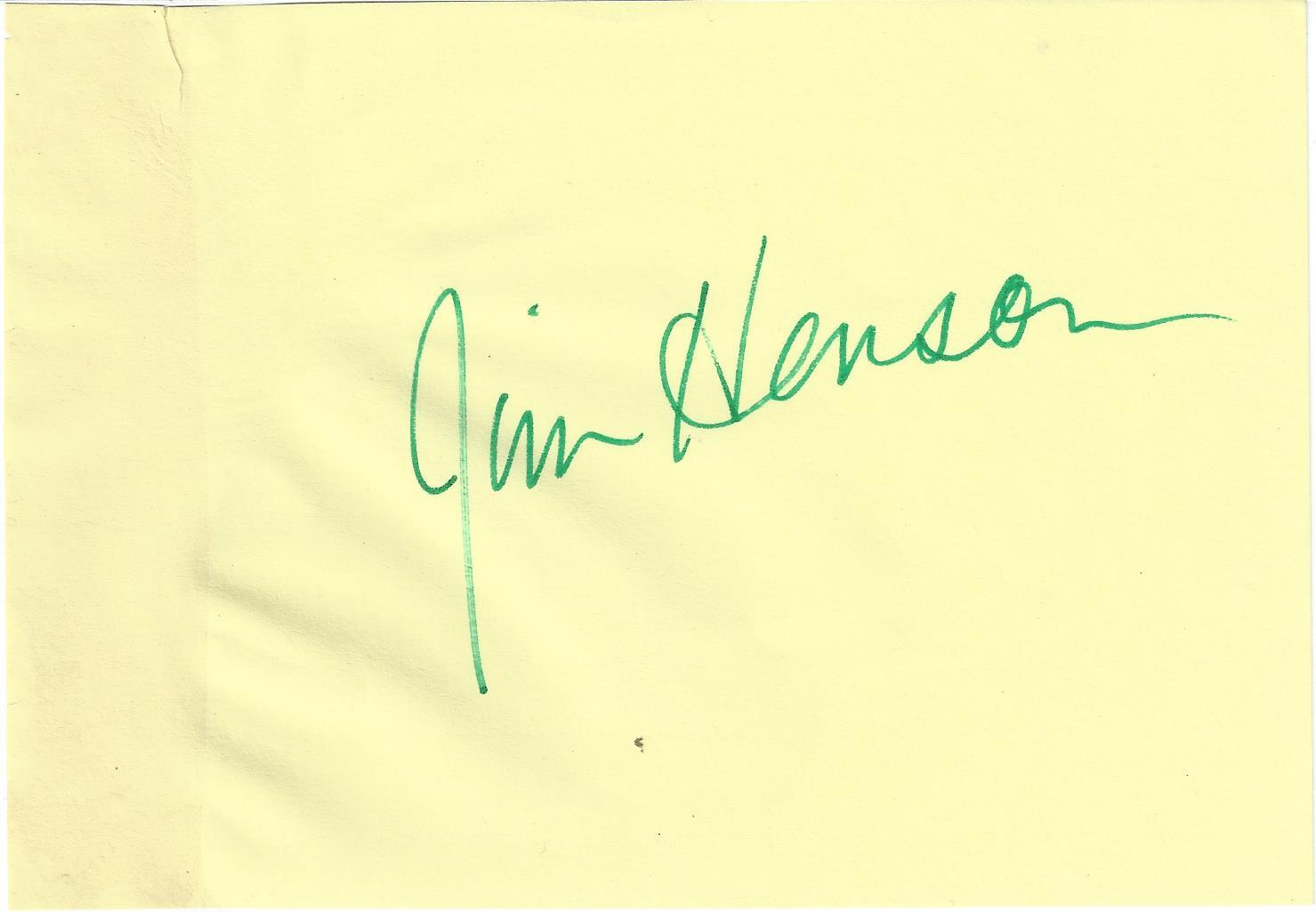 JIM HENSON Signed Autographed Cut Signature MUPPETS 3.5x5 JSA LOA
