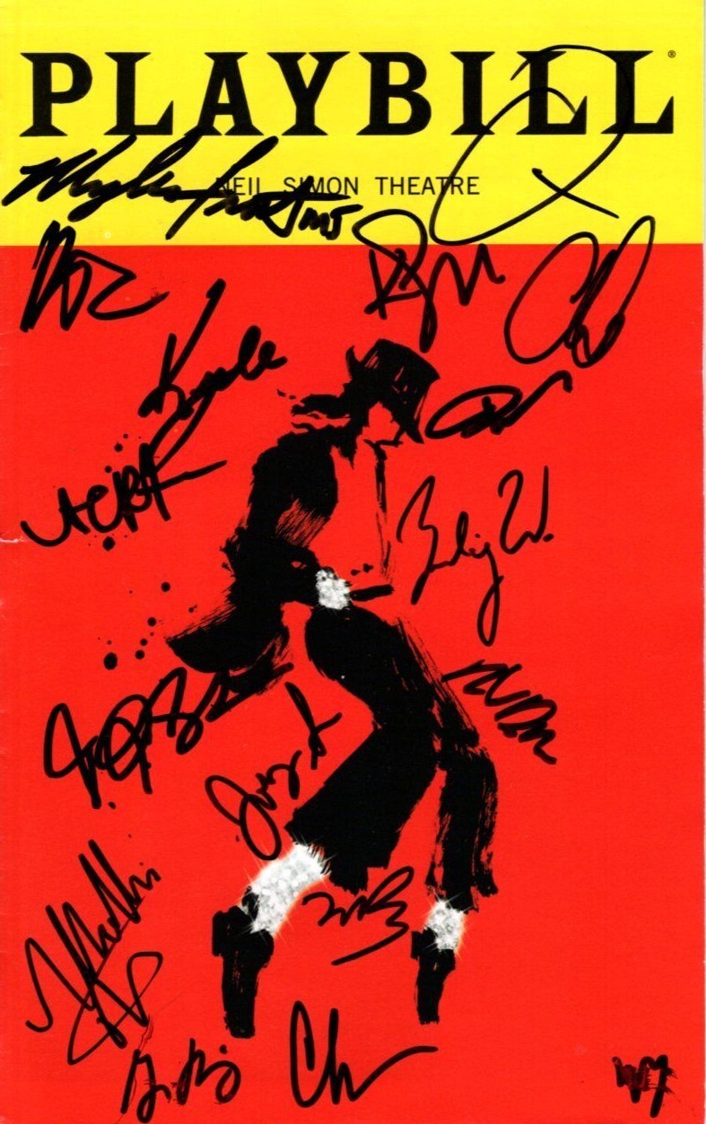 MJ ( MICHAEL JACKSON ) signed CAST playbill MYLES FROST
