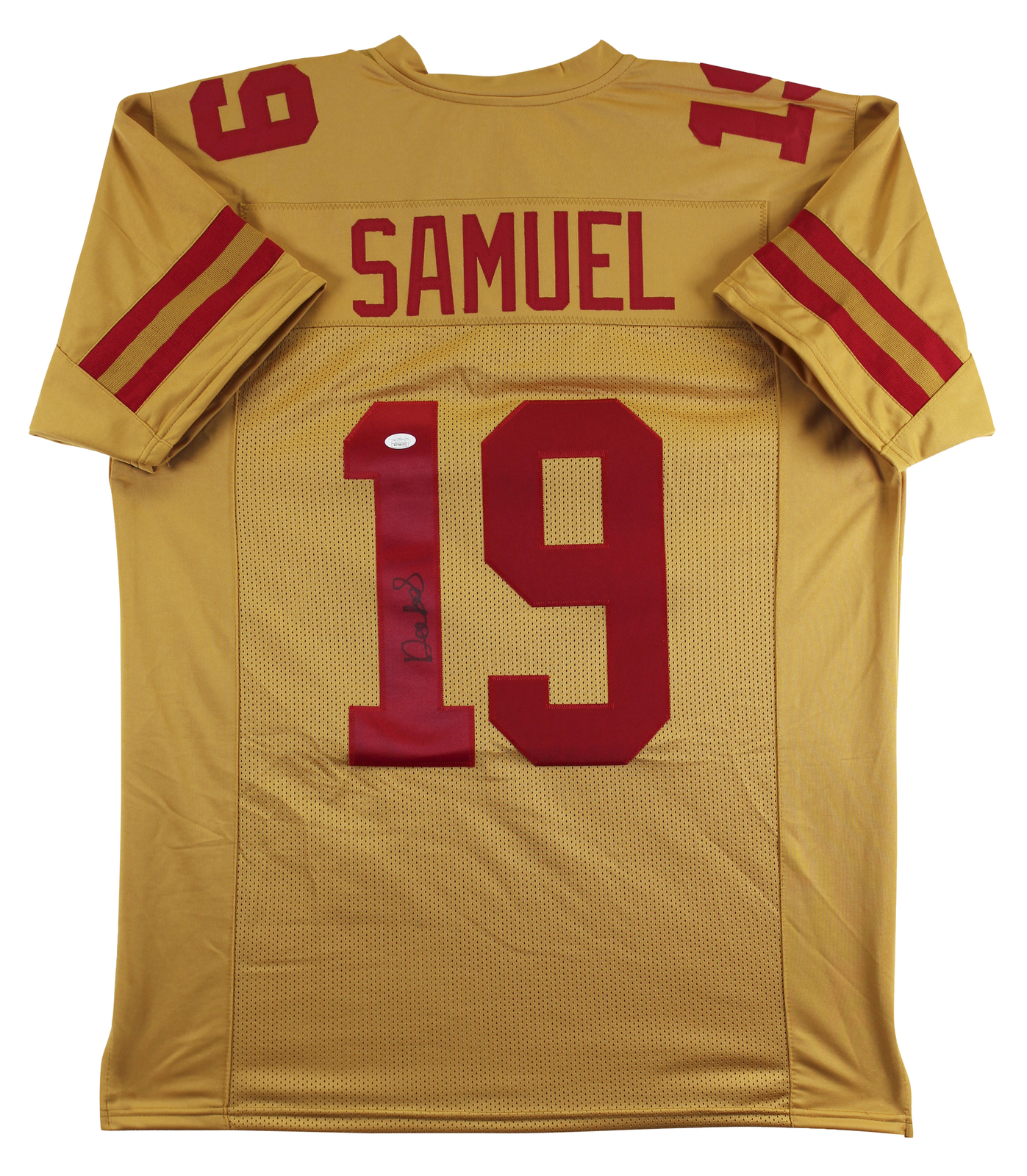 Deebo Samuel Authentic Signed Gold Pro Style Jersey Autographed JSA Witness