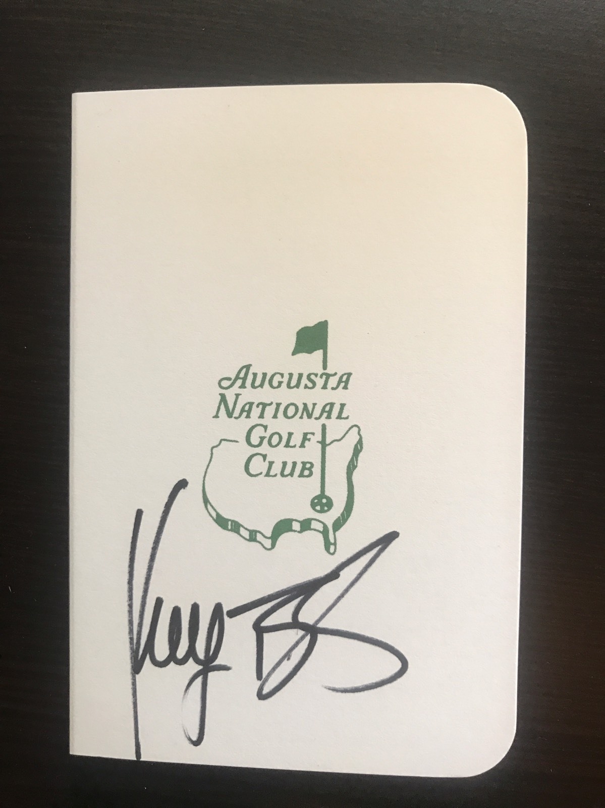 KEEGAN BRADLEY HAND SIGNED AUGUSTA NATIONAL MASTERS SCORECARD PGA COA #2