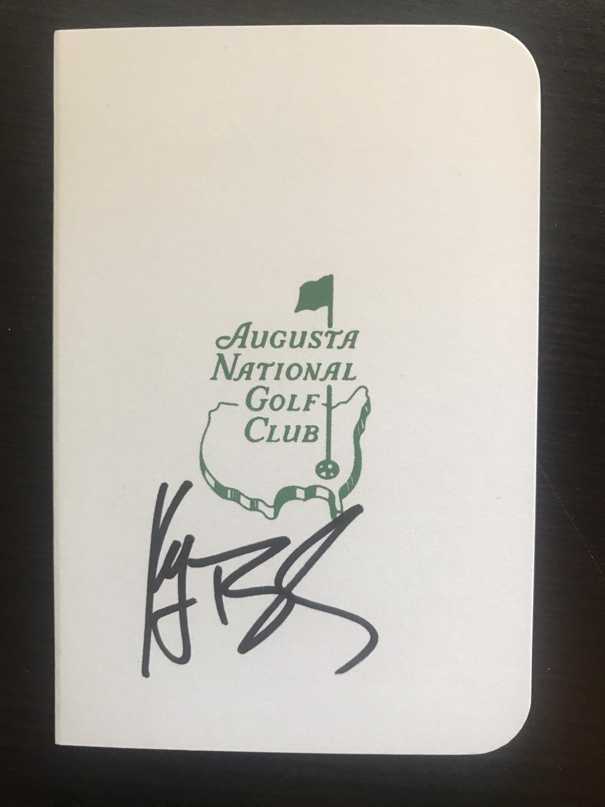 KEEGAN BRADLEY HAND SIGNED AUGUSTA NATIONAL MASTERS SCORECARD PGA COA #3