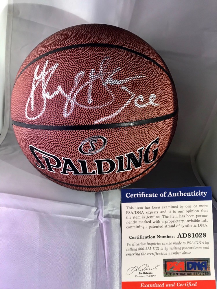 George Gervin Hand Signed NBA Basketball San Antonio Spurs Ice HOF PSA/DNA