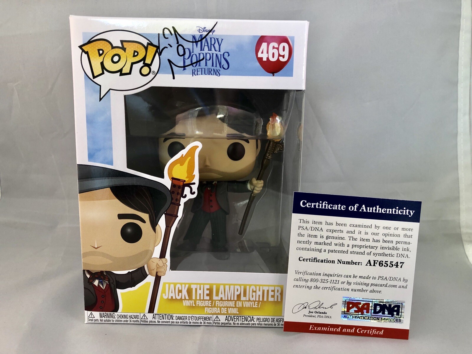 Lin Manuel Miranda Signed Official Mary Poppins Returns Funko Pop Figure PSA/DNA