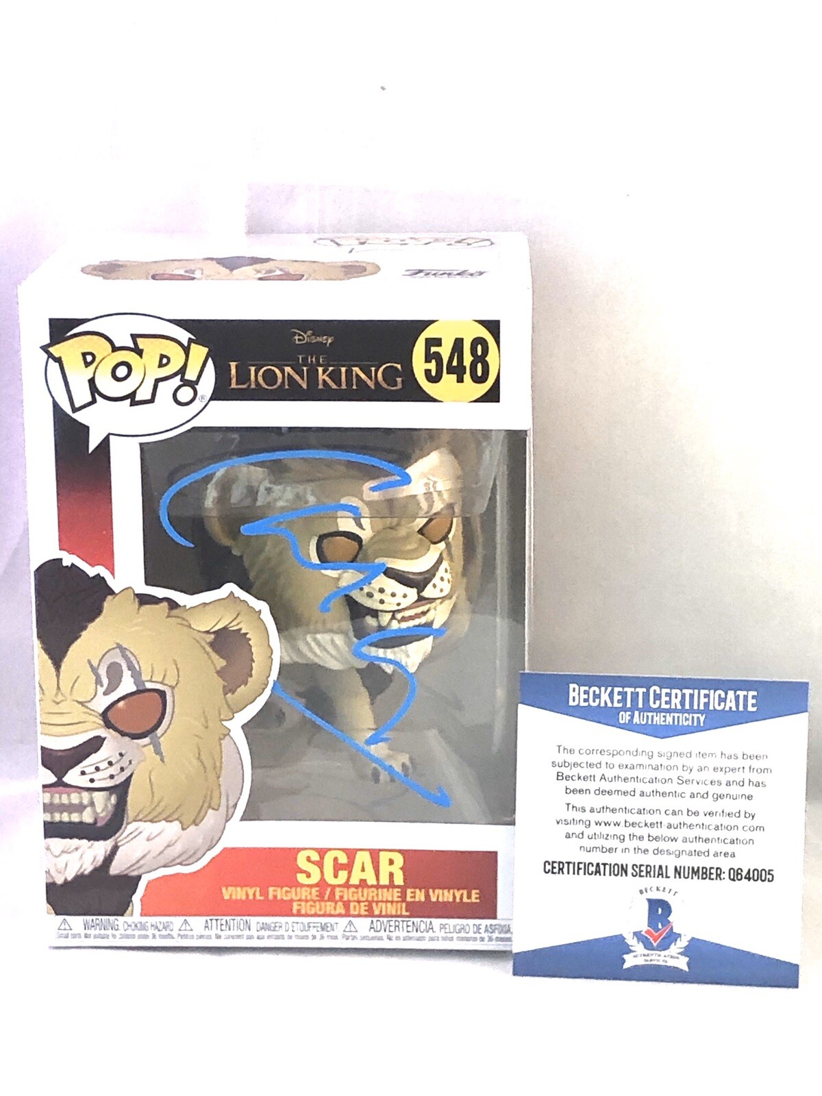 Chiwetel Ejiofor Signed Official Scar Funko Pop The Lion King Movie Beckett BAS