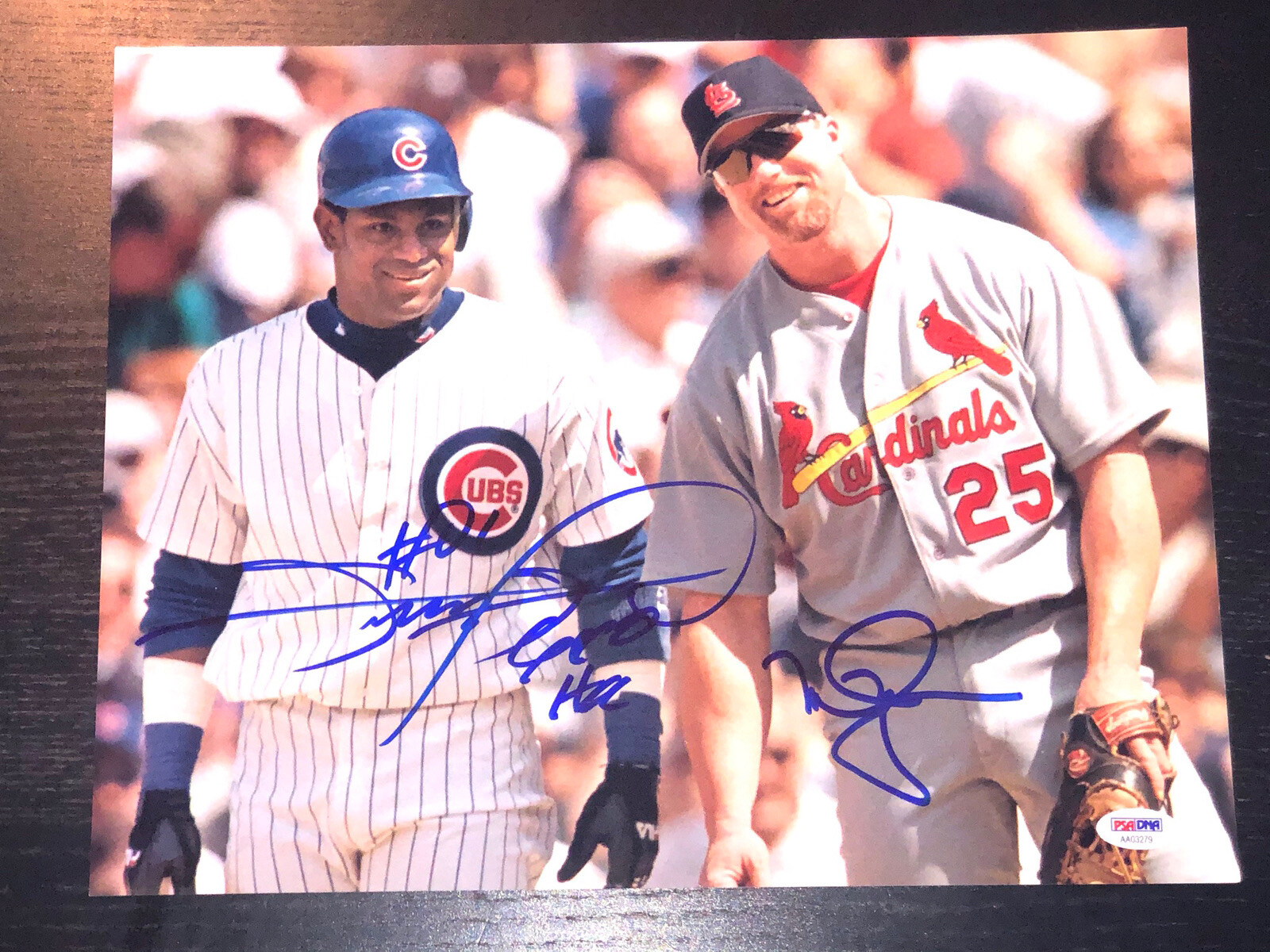 Mark Mcgwire & Sammy Sosa Dual Signed 11x14 Photo 500 Cardinals Cubs PSA DNA
