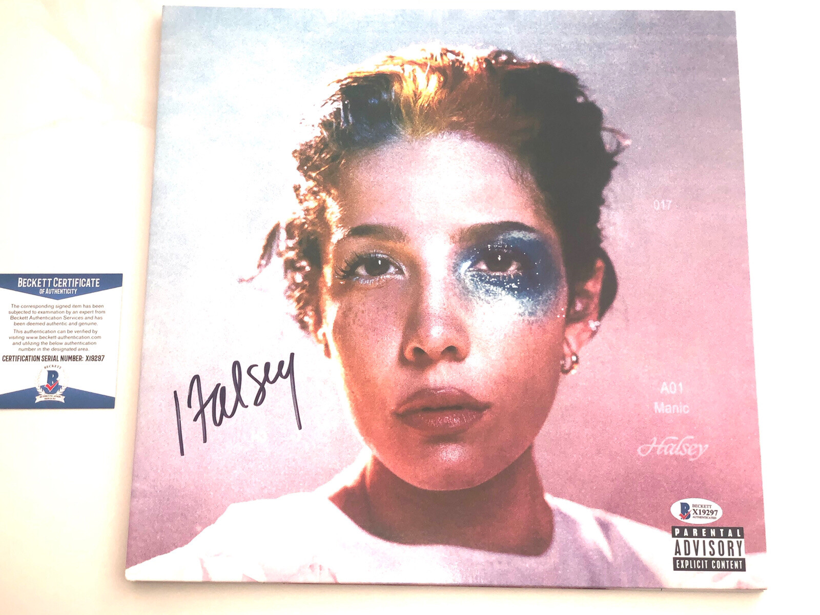 Halsey Hand Signed Vinyl Beckett COA Maniac BAS Album Singer #3