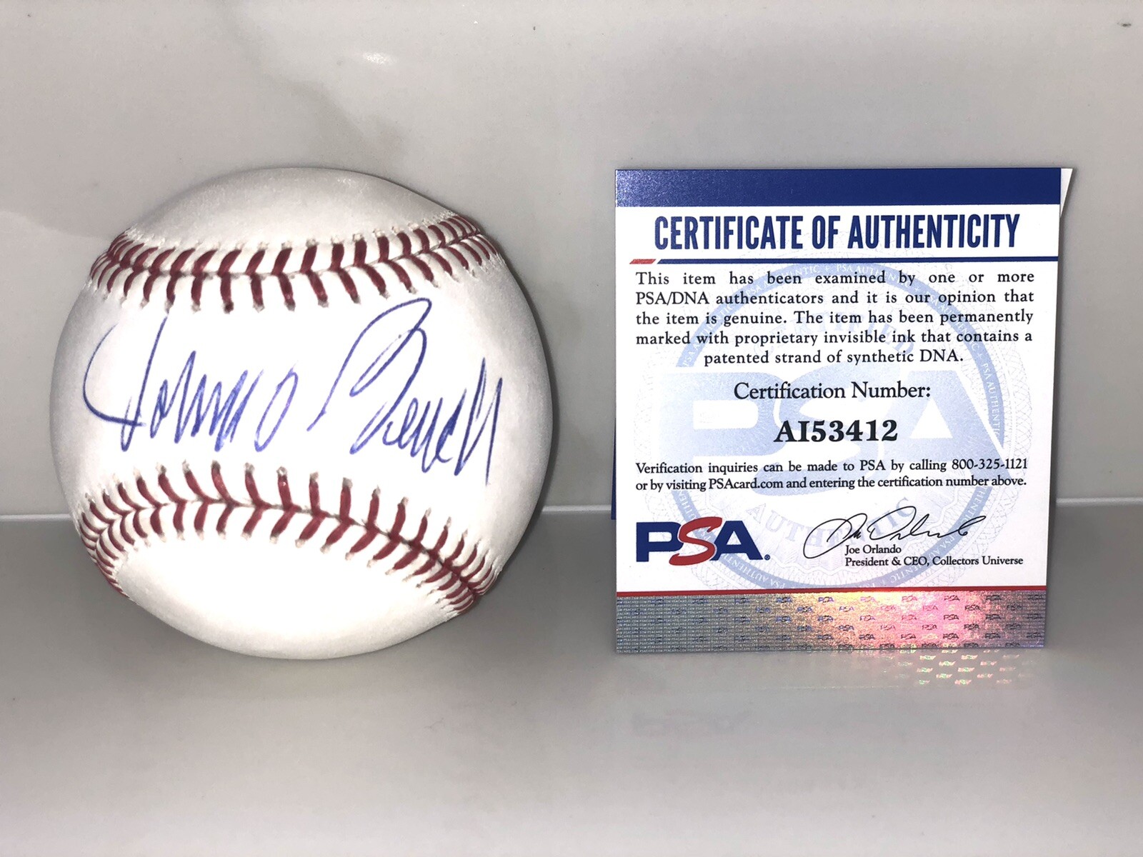 Johnny Bench Hand Signed OML Baseball Cincinnati Reds HOF PSA DNA CERT