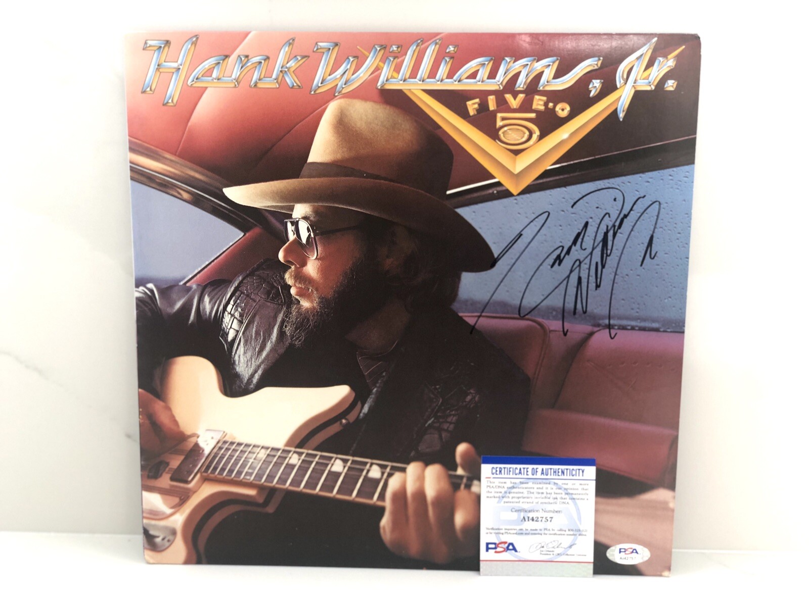 Hank Williams Jr Hand Signed Vinyl Country PSA DNA Cert #8