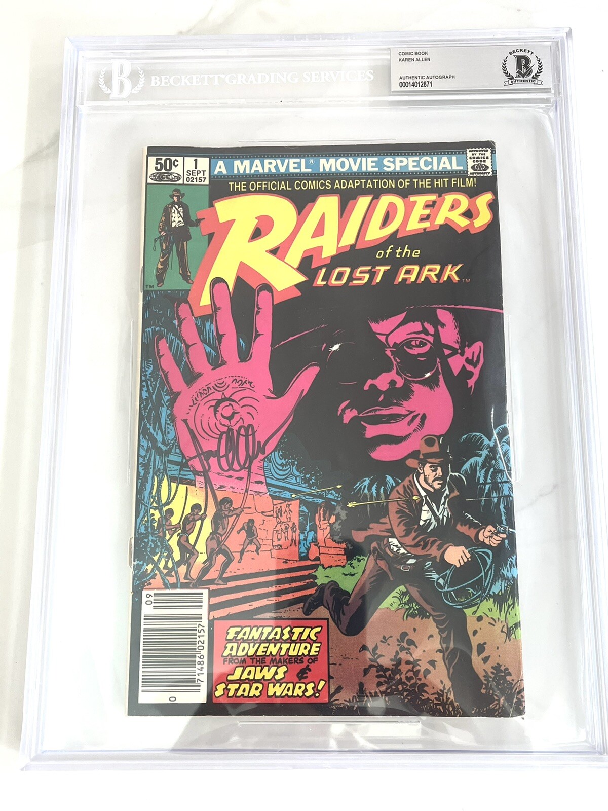 Karen Allen Hand Signed Raiders of the Lost Ark Comic Book Beckett BAS Slabbed 2