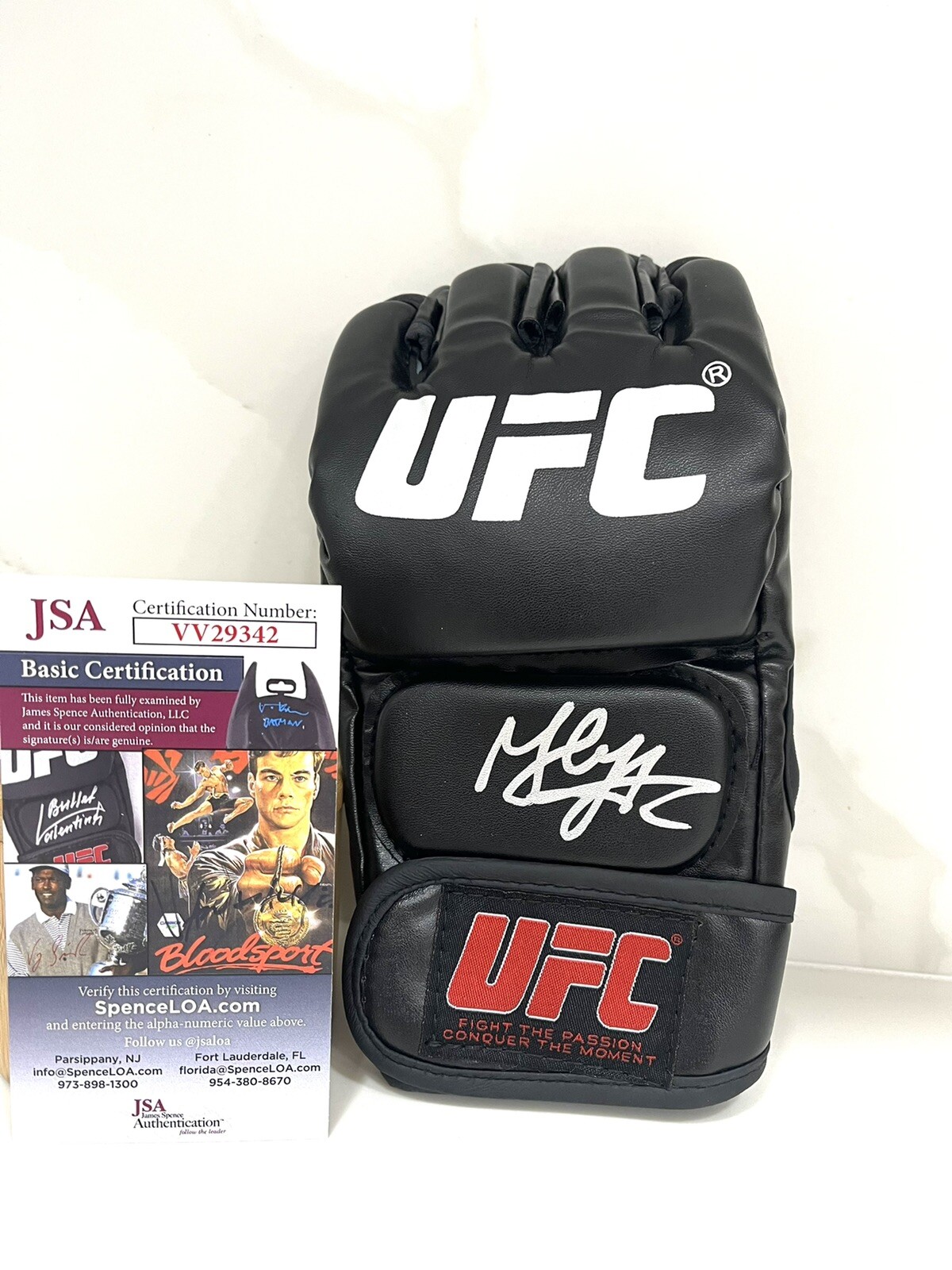 SAID NURMAGOMEDOV AUTOGRAPHED HAND SIGNED UFC GLOVE KHABIB PROOF JSA CERT #3