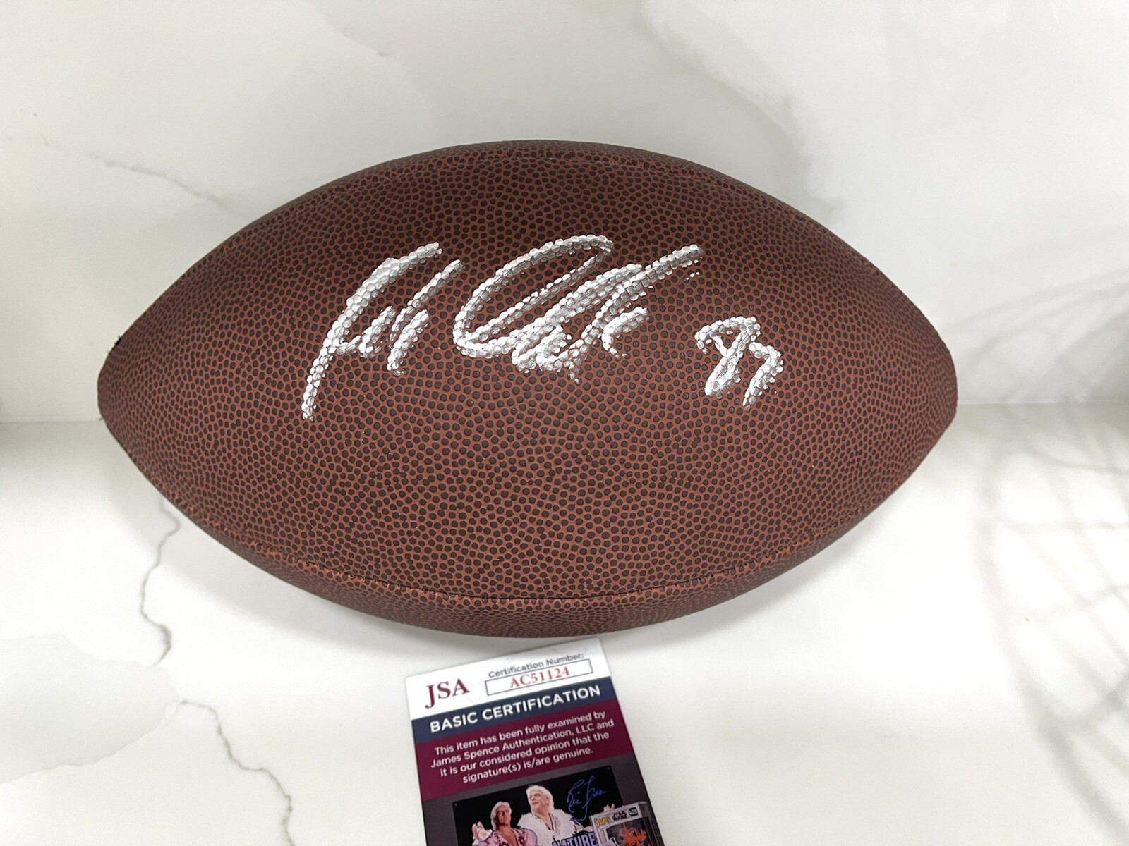 ROB GRONKOWSKI SIGNED NFL FOOTBALL BUCCANEERS PATRIOTS GRONK SUPER BOWL JSA #2