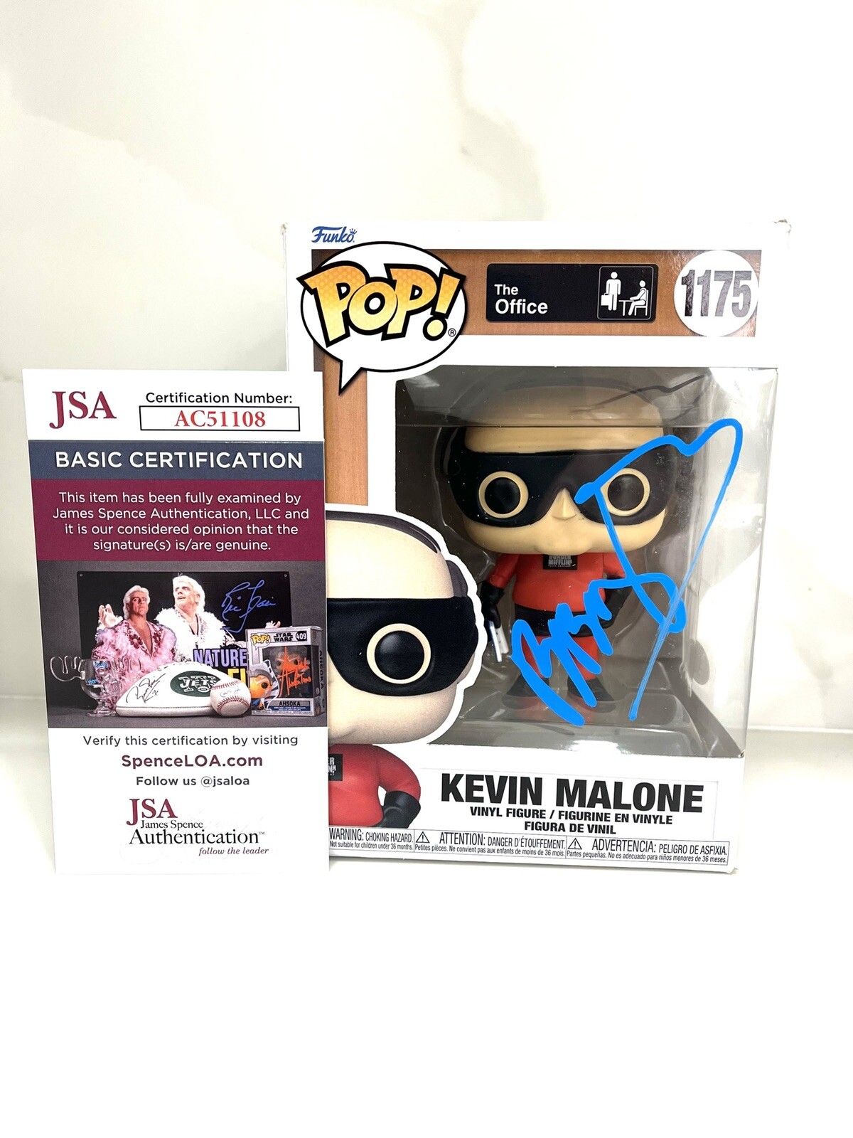 Brian Baumgartner Kevin Malone The Office Autographed Funko Pop JSA CERT
