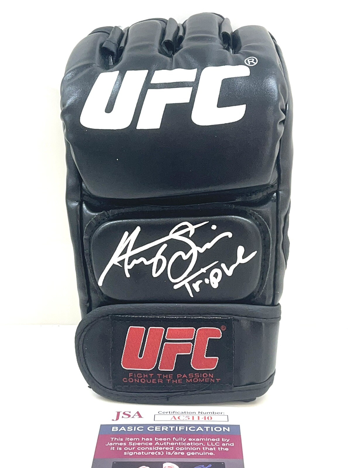 UFC HENRY CEJUDO TRIPLE C AUTOGRAPHED HAND SIGNED UFC GLOVE JSA CERT #2