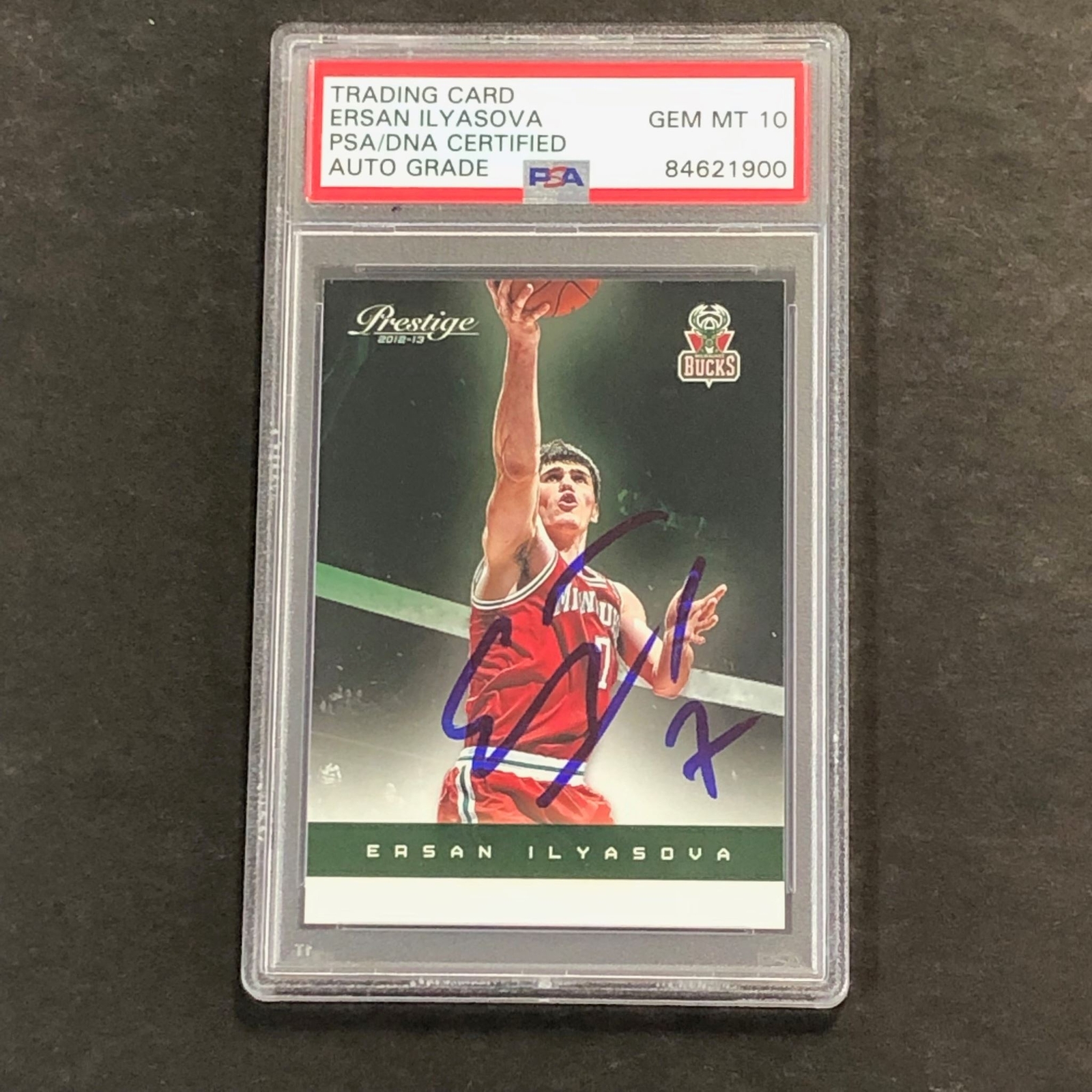 2012-13 Prestige Basketball #76 Ersan Ilyasova Signed Card AUTO 10 PSA Slabbed B