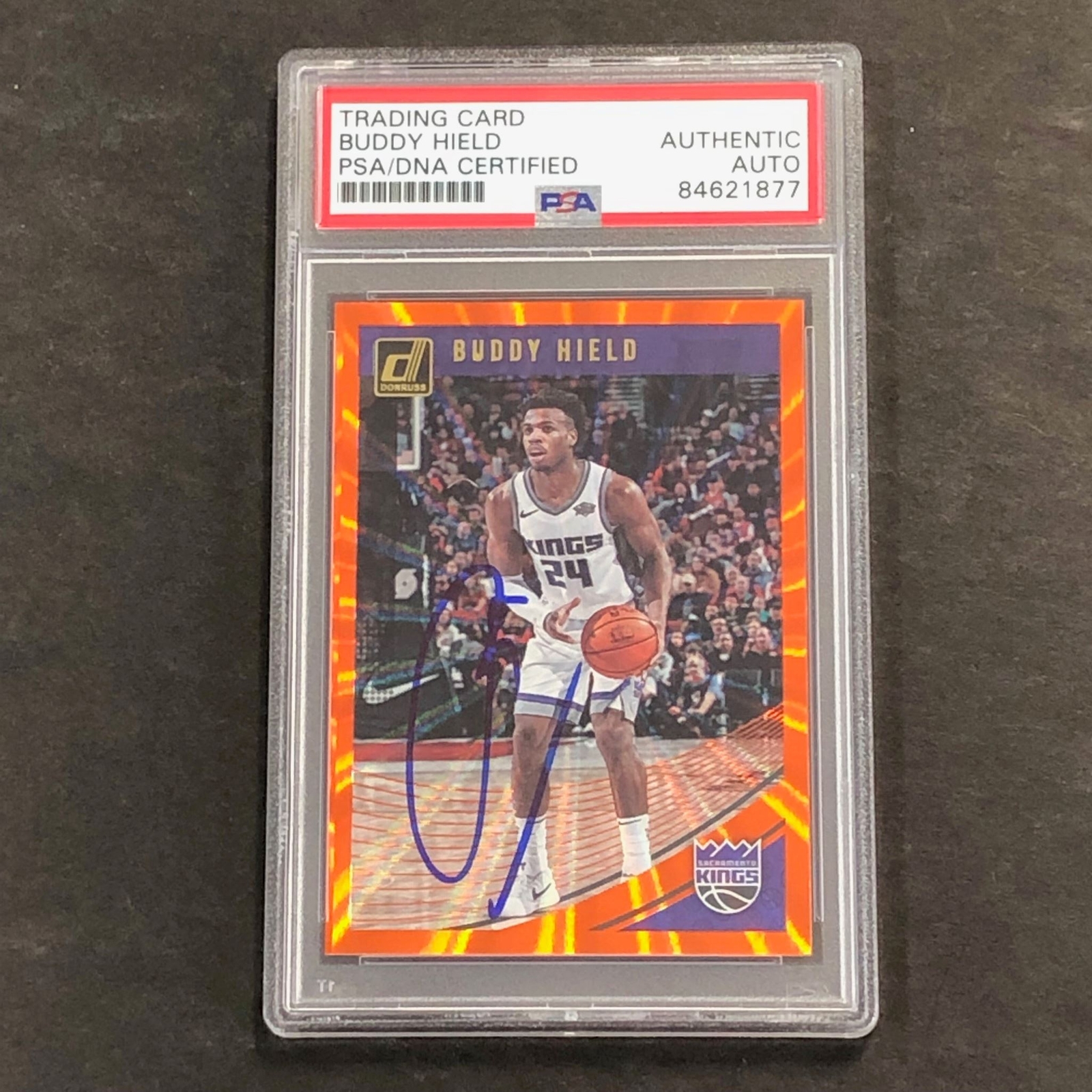 2018-19 PANINI DONRUSS ORANGE LASER #71 BUDDY HIELD SIGNED CARD AUTO PSA SLABBED COLLECTIBLE MEMORABILIA