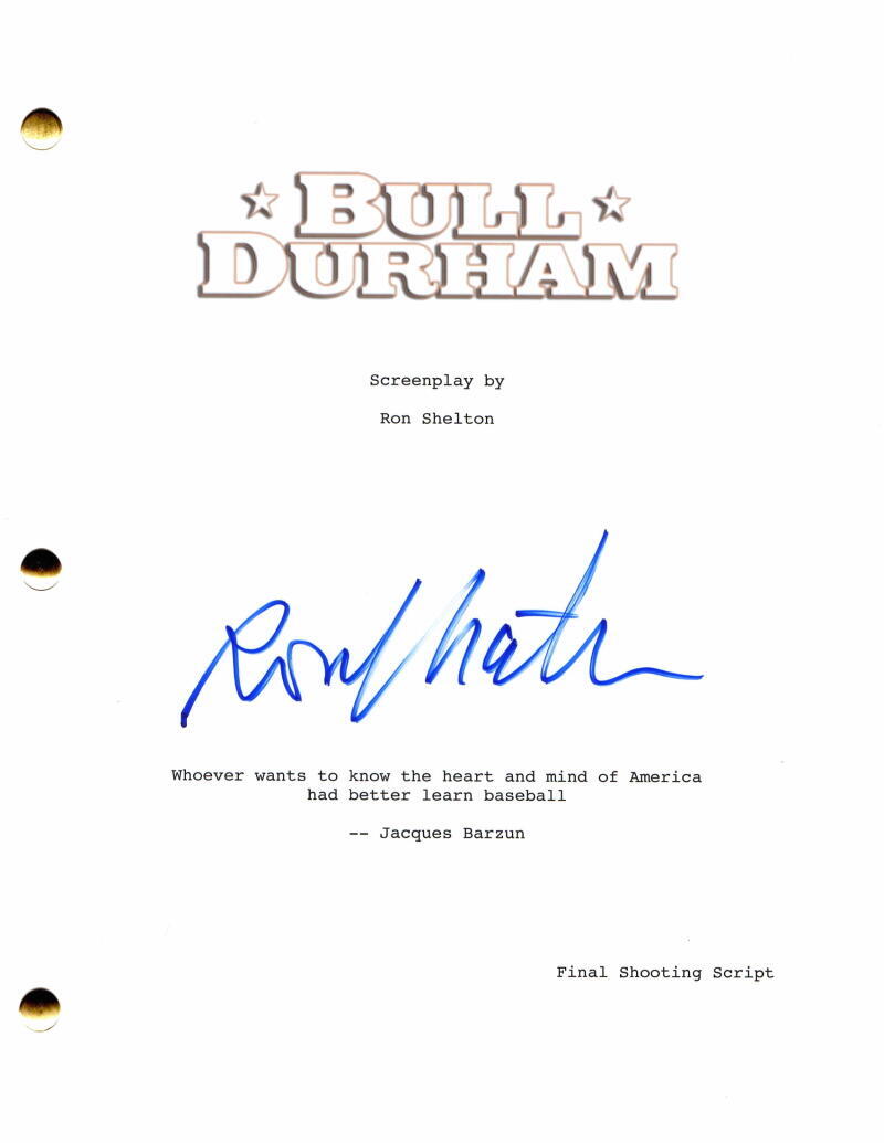 RON SHELTON SIGNED AUTOGRAPH BULL DURHAM FULL MOVIE SCRIPT - KEVIN COSTNER RARE!