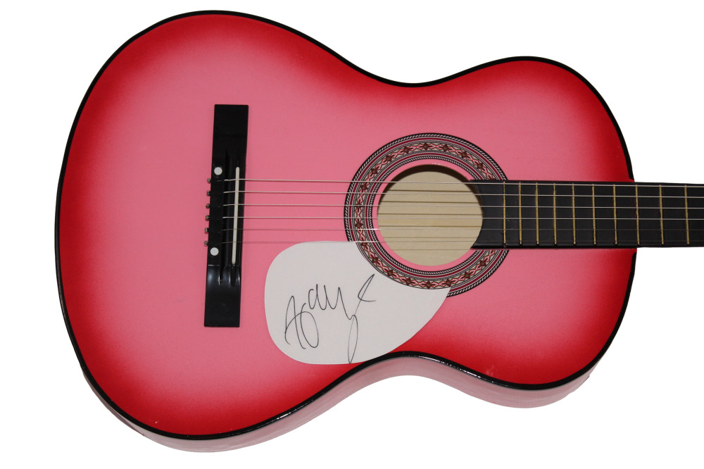 HARRY STYLES SIGNED AUTOGRAPH FULL SIZE PINK ACOUSTIC GUITAR - VERY RARE JSA COA