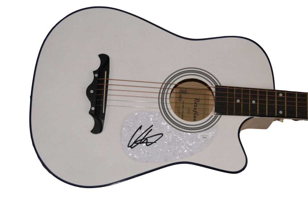 CHRIS LANE SIGNED AUTOGRAPH FULL SIZE ACOUSTIC GUITAR - COUNTRY STAR W/ JSA COA